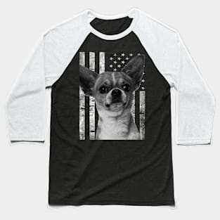 Urban Chihuahua American Flag Tee for Canine Couture Admirers Baseball T-Shirt